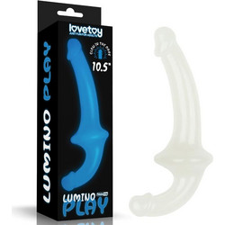 Lovetoy Lumino Play Glow In The Dark Διπλό Dildo 23cm Clear