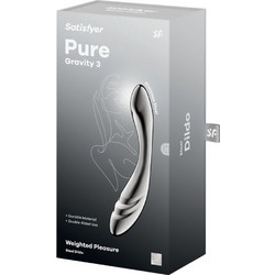 Satisfyer Pure Gravity 3 Διπλό Dildo Ασημί