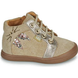 GBB Chouga Παιδικά Μποτάκια Μπεζ Suede με Φερμουάρ & Σκρατς AM102-43