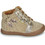 GBB Chouga Παιδικά Μποτάκια Μπεζ Suede με Φερμουάρ & Σκρατς AM102-43