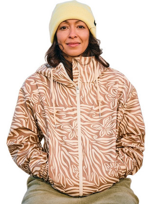 Roxy Γυναικείο Μπουφάν Softshell Μακρύ Αδιάβροχο Μπεζ ERJJK03694