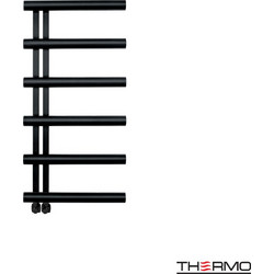 Thermo Inox Accent Silk Black Πετσετοκρεμάστρα Μπάνιου Καλοριφέρ 1000x500mm 302kcal/h Μαύρη
