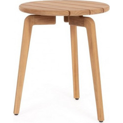 Kare Design Στρογγυλό Τραπέζι Κήπου Μασίφ Ξύλο Καφέ 47x55cm 0660610