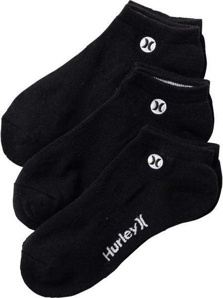 Hurley Ανδρικές Κάλτσες Κοντές με Σχέδια Μαύρες 3Pack MSO000069-H010