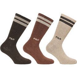Fila Ανδρικές Κάλτσες Ψηλές Σοκολατί Ταμπά 3Pack F5371-283