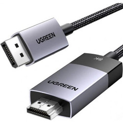Ugreen Καλώδιο DisplayPort to DisplayPort Male Braided 1m Black 15383