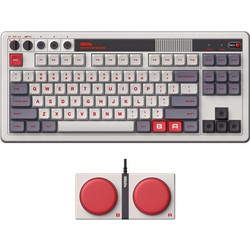 8bitdo Retro N Edition Ασύρματο Μηχανικό Gaming Πληκτρολόγιο TenKeyLess με Kailh Box White Διακόπτες White Grey