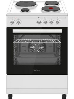 Davoline NCE6080 Κουζίνα Ηλεκτρική 80lt με Εμαγιέ Εστίες 59.8cm White