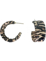 RO Accessories Γυναικεία Σκουλαρίκια Κρίκοι Μπεζ E1184