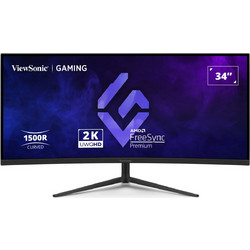 ViewSonic VX3418C-2K Ultrawide VA HDR Curved Gaming Monitor 34" 3440x1440 QHD 180Hz 1ms
