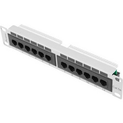 Lanberg Ethernet Patch Panel Rack 1U 10" 12 Θυρών Cat.5e Unshielded UTP