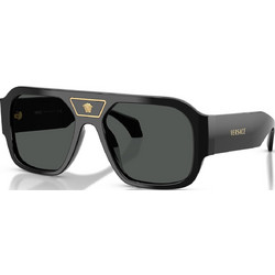 Versace VE4508U GB1/87 Ανδρικά Γυαλιά Ηλίου Aviator Κοκάλινα Μαύρα με Μαύρο Φακό