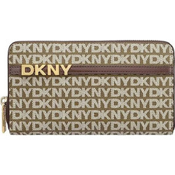 DKNY Μεγάλο Γυναικείο Πορτοφόλι με Φερμουάρ Μπεζ R5215M28