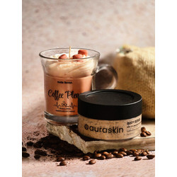 Auraskin Espresso Body Scrub 200ml + Candle 250gr
