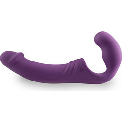 EasyToys Strapless Strap On 21.6cm με Δόνηση Μωβ
