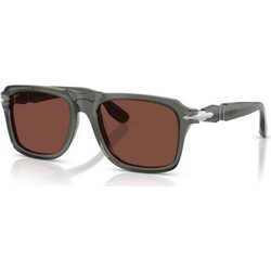 Persol PO8002S 1103C5 Ανδρικά Γυαλιά Ηλίου Aviator Κοκάλινα Γκρι με Καφέ Φακό