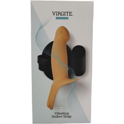 Virgite H3 Hollow Harness Strap On με Dildo 14cm & Δόνηση Flesh