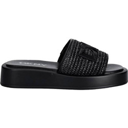 DKNY Δερμάτινα Γυναικεία Σανδάλια Μαύρα K2697988-BLK