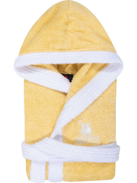 Greenwich Polo Club Essential 8621 Παιδικό Μπουρνούζι με Κουκούλα 400gr/m² Κίτρινο