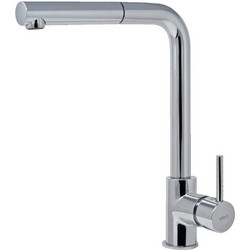 Elleci Trail Plus MIKTRPCR Μπαταρία Κουζίνας Πάγκου Διπλής Παροχής Ανάμεικτη με Ντουζ Inox