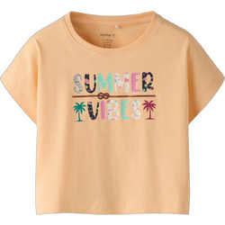 Name It Summer Vibes Παιδικό Crop Top Κοντομάνικο Πορτοκαλί 13253439