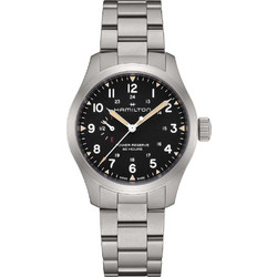 Hamilton Khaki Field Ανδρικό Ρολόι Αυτόματο με Ασημί Μεταλλικό Μπρασελέ H69509130