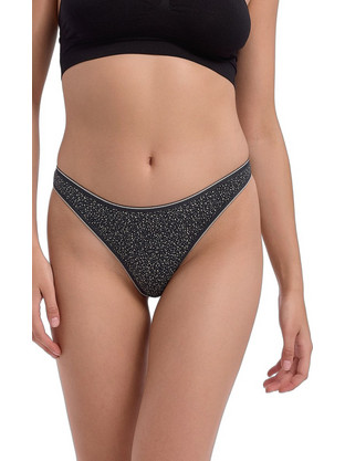 Donella Lucy Βαμβακερό Γυναικείο String Ανθρακί 24469