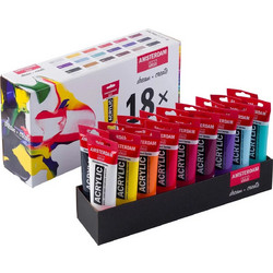 Royal Talens Amsterdam Σετ Ακρυλικά Χρώματα Ζωγραφικής 120ml 18τμχ