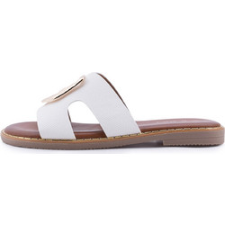 B-Soft Δερμάτινα Γυναικεία Σανδάλια Λευκά 245-698-27