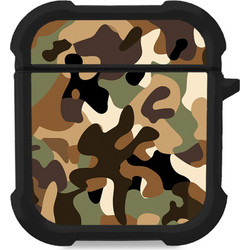 Sonique Camouflage Army Series Θήκη Σιλικόνης για Apple AirPods 1 / 2 Καφέ