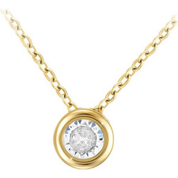 So Charm Γυναικείο Κολιέ Ροζέτα Xρυσό με Swarovski BS3086-DORE