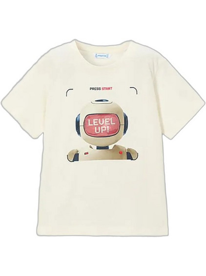 Mayoral Παιδικό T-Shirt Κοντομάνικο Μπεζ 26-03065-039