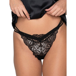 Luna Γυναικείο Sexy String με Δαντέλα Μαύρο 25143