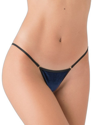 Milena By Paris Γυναικείο Sexy String Navy Μπλε 6669