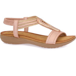 Zak shoes Δερμάτινα Γυναικεία Σανδάλια Μπρονζέ SD5288