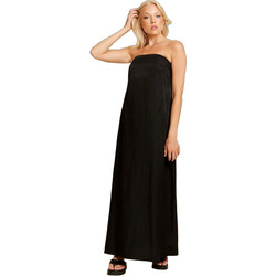 Rut & Circle Leonora Maxi Καλοκαιρινό Καθημερινό Φόρεμα Μεταξωτό Μαύρο RUT-25-01-05