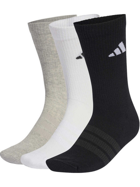 Adidas Ανδρικές Κάλτσες Ψηλές Λευκές Μαύρες Γκρι 3Pack KC9624
