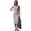 Calvin Klein Midi Καλοκαιρινό Καθημερινό Φόρεμα Ριπ Γκρι LV047F242G-P79