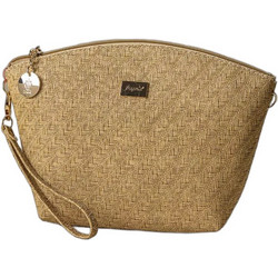 Fragola PC018STRW Γυναικείο Νεσεσέρ με Θήκες 25x8x17cm Dark Beige