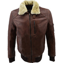 Leather 100 Ανδρικό Μπουφάν Χειμωνιάτικο Δερμάτινο Καφέ 37-M-A2-PILOT