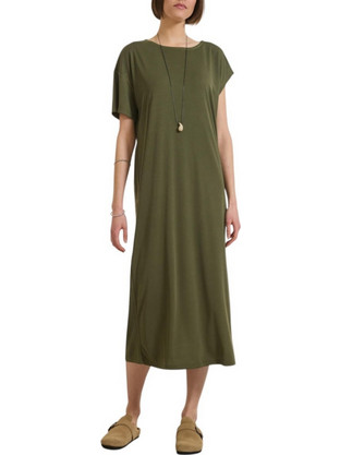 Namaste Elaris Midi Καλοκαιρινό Καθημερινό Φόρεμα Χακί SS0826003