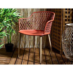 Home Deco Malaga Καρέκλα Κήπου Πλαστική Rusted 3664944397502