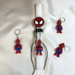 Liebe Queen Χειροποίητη Λαμπάδα Αρωματική με Μπρελόκ Spiderman