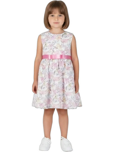 Joyce Παιδικό Φόρεμα Floral Άσπρο Ροζ 2643610