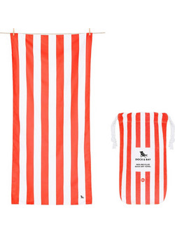 Dock & Bay Cabana Πετσέτα Θαλάσσης Microfiber Κόκκινη 90x200cm