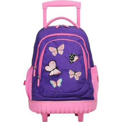 Lyc Sac Butterflies Σχολική Τσάντα Τρόλεϊ Δημοτικού Μωβ 03847