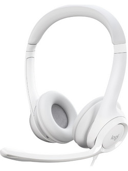 Logitech H390 On Ear Ακουστικά με Μικρόφωνο & USB-A Λευκά