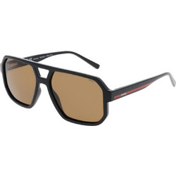 Invu INIB22604A Ανδρικά Γυαλιά Ηλίου Aviator Κοκάλινα Μαύρα με Καφέ Φακό