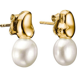 Thomas Sabo Γυναικεία Σκουλαρίκια Κρεμαστά Επιχρυσωμένα με Πέρλα H2320-430-14