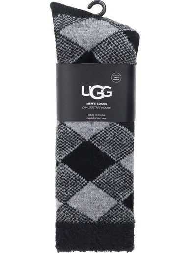 UGG Grady Fleece Ανδρικές Κάλτσες Ψηλές Ανθρακί 1133033-GRB